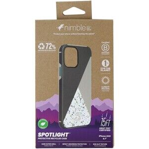 Nimble Spotlight Series Protective Case for Apple iPhone 13 Pro Max -Gray/Teal
